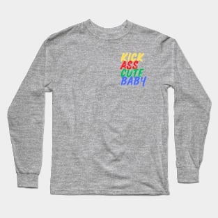 Kick Ass Cute Baby (Mood Colors) - Pocket ver. Long Sleeve T-Shirt